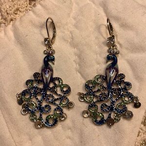 Betsey Johnson peacock 🦚 earrings
